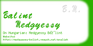 balint medgyessy business card